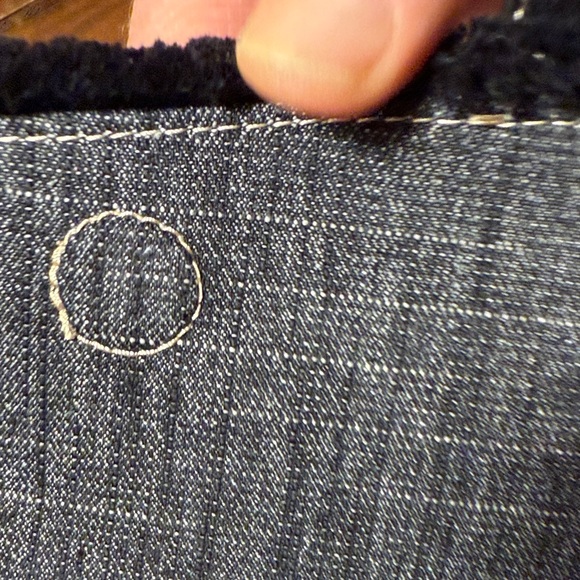 NWT True Religion Frayed Denim Flap Bag Logo Strap Adjustable Gold Logo - Picture 9 of 10